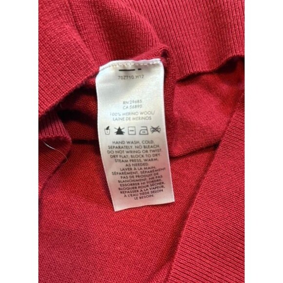 Pendleton Merino Wool Sweater Vest Men's Size Large Red V-Neck Knit Top Preppy - Picture 3 of 6